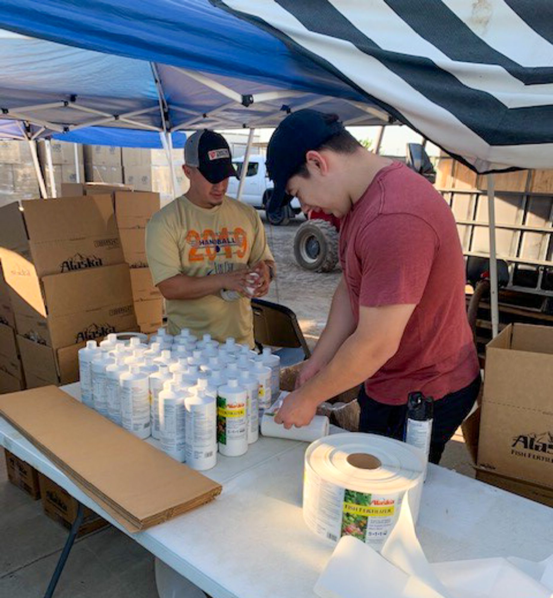 Liquid organic fertilizer being bottled at the BWF Banducci facility